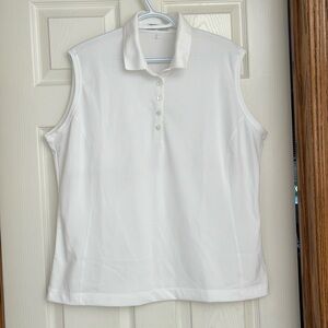 Nike White Sleeveless Polo Top